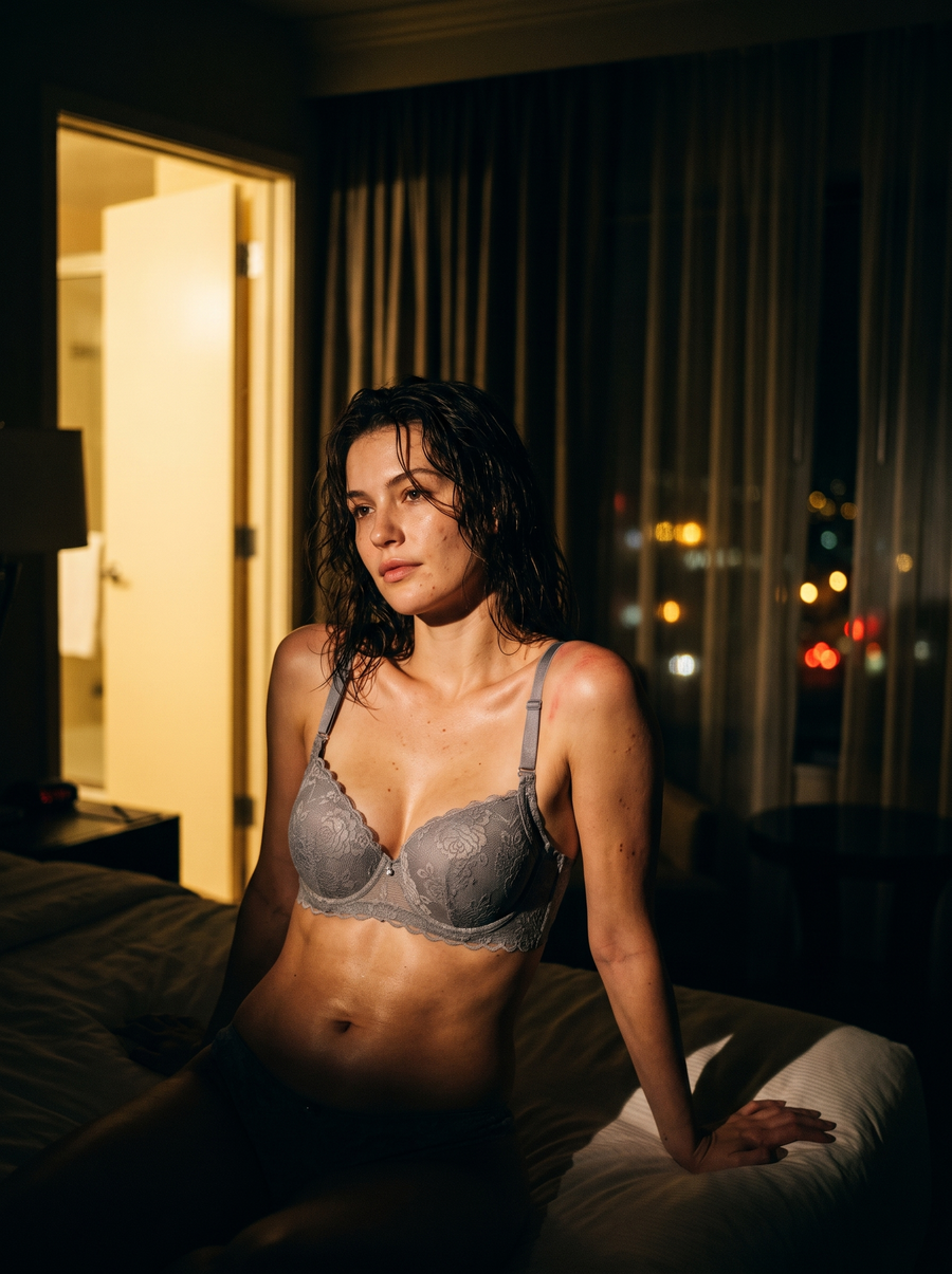 AZADEH lace bra photographed on model