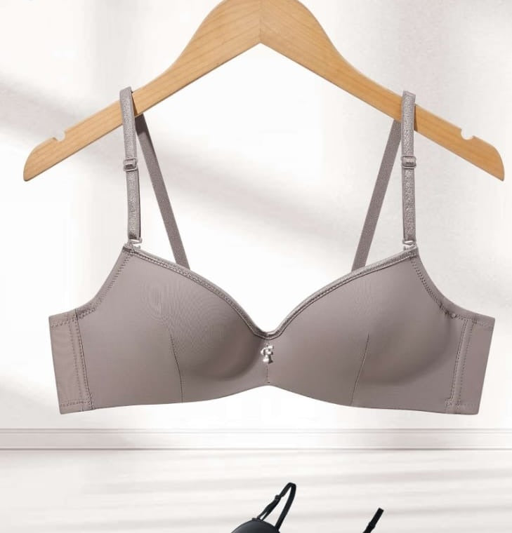 Mauve Half-Cup Bra alternate modeled view