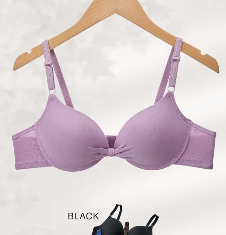 Lilac Knot T-Shirt Bra shown flat, front view