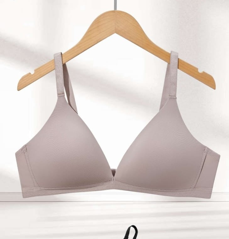 Mushroom Seamless Bra shown flat, front view