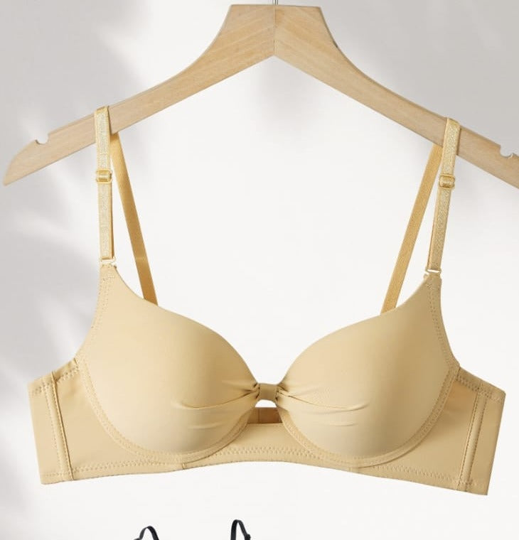 Champagne Wired Bra shown flat, front view